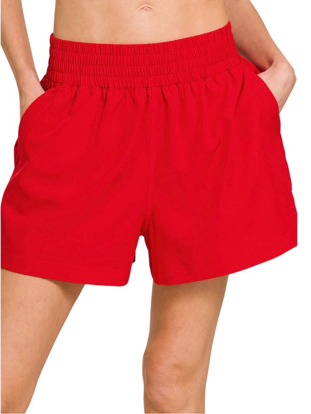 SOFT WOVEN LINED SHORTS WITH POCKET